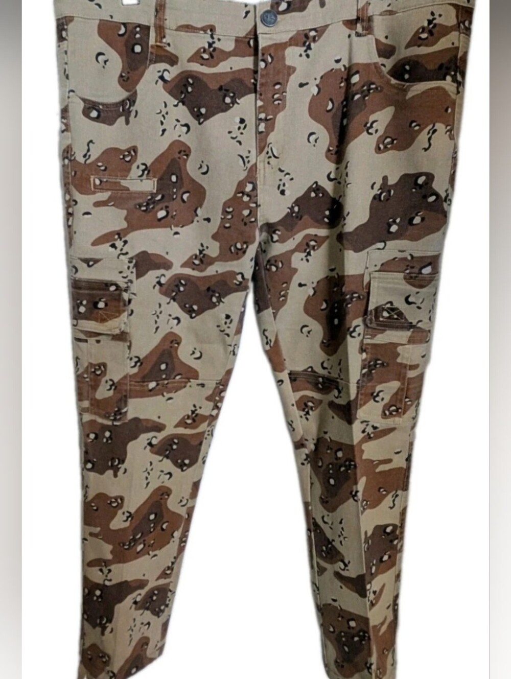 City Grind Men's Cargo Pants Desert Camo Brown Straight Fit Size 40x34